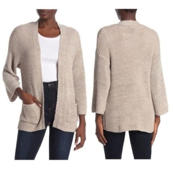 Ceny Nodstrom  ribbed knit draped open front cardigan sweater s - Picture 1 of 4